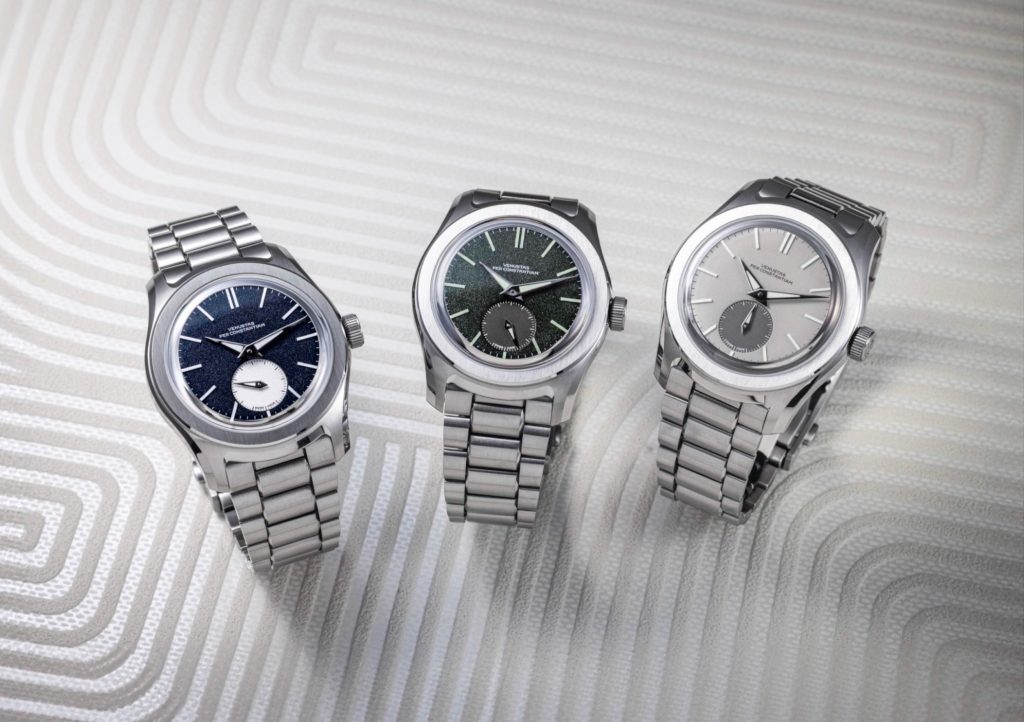 All three colorways of VPC's debut wristwatch, the Type 37HW