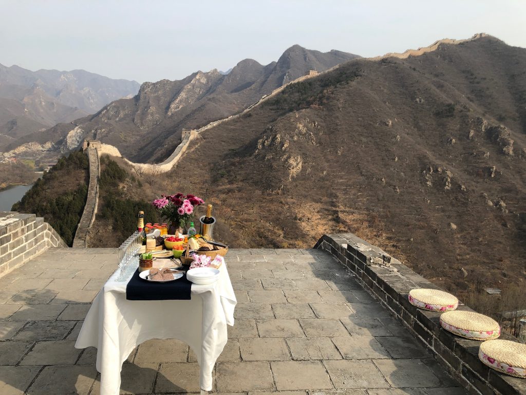 Dinner on the Great Wall of China