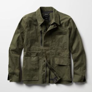 army green jacket with many pockets