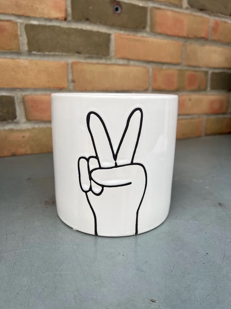 Ceramic Planters With Hand Gestures